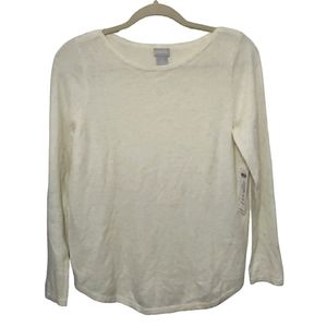 NWT Chico's Cream Colored‎ Tunic Pull-over Sweater Size 0 or XSMALL